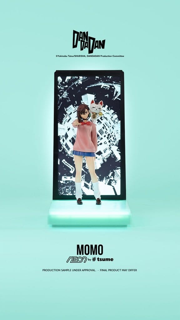 Momo Dandadan trifft auf Neon-Energie.