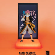 Natsu Dragneel from Fairy Tail – now as a neon statue.