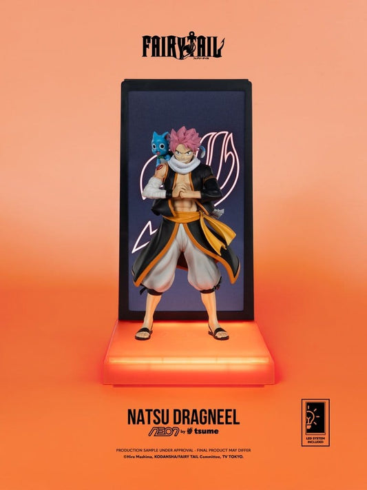 Natsu Dragneel von Fairy Tail – jetzt als Neon-Statue.