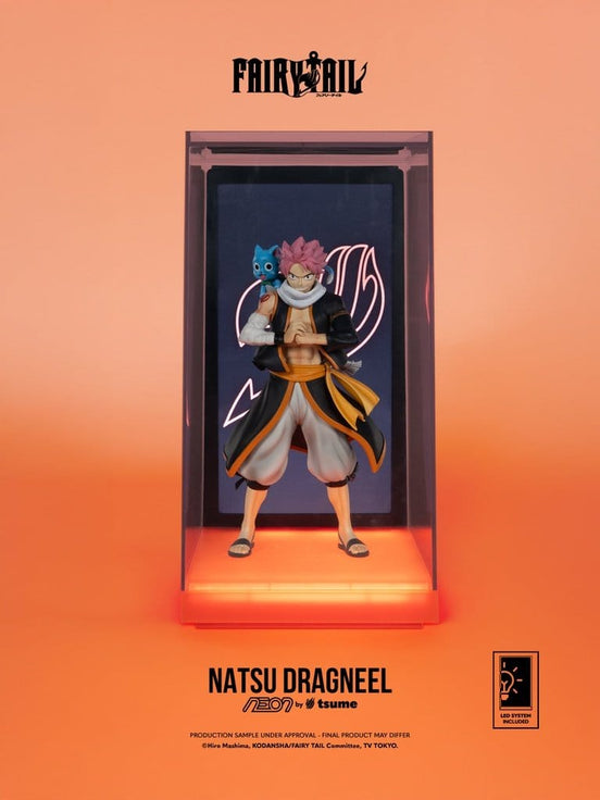 Natsu Dragneel from Fairy Tail – now as a neon statue.