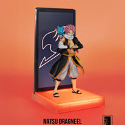 Natsu Dragneel from Fairy Tail – now as a neon statue.