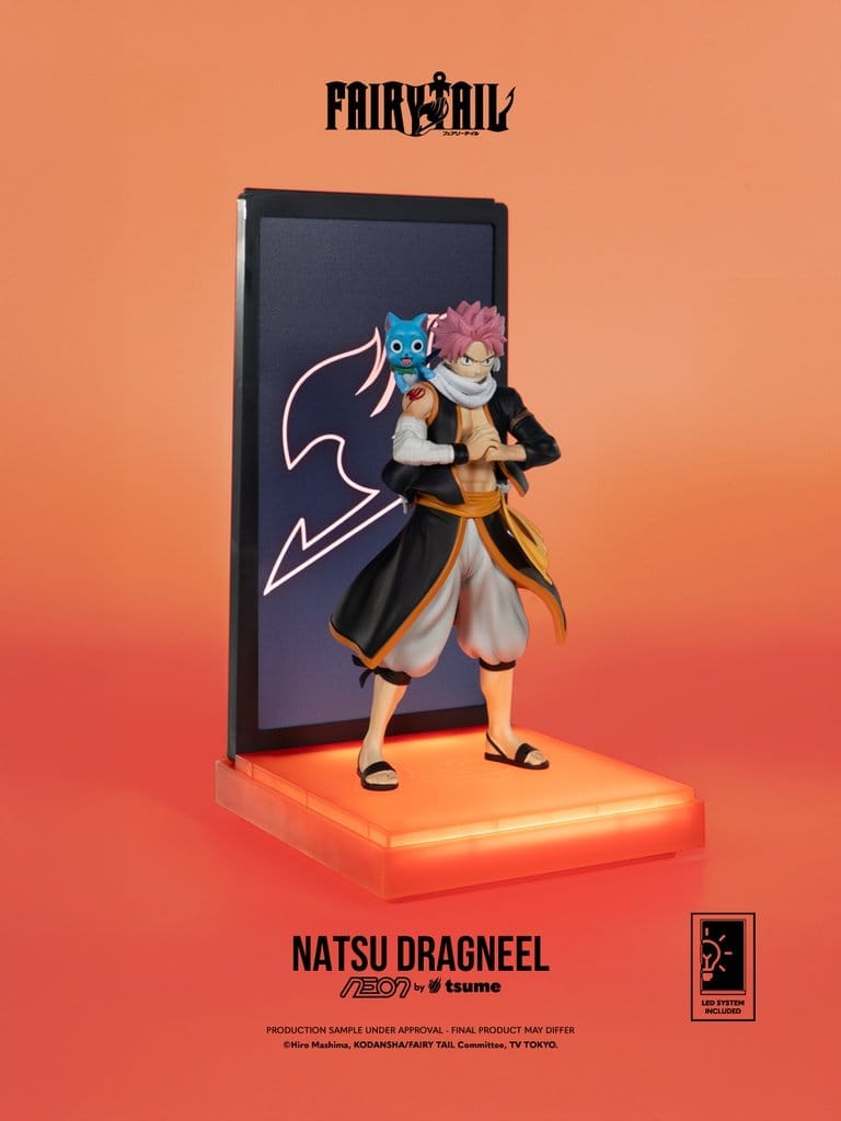 Natsu Dragneel von Fairy Tail – jetzt als Neon-Statue.